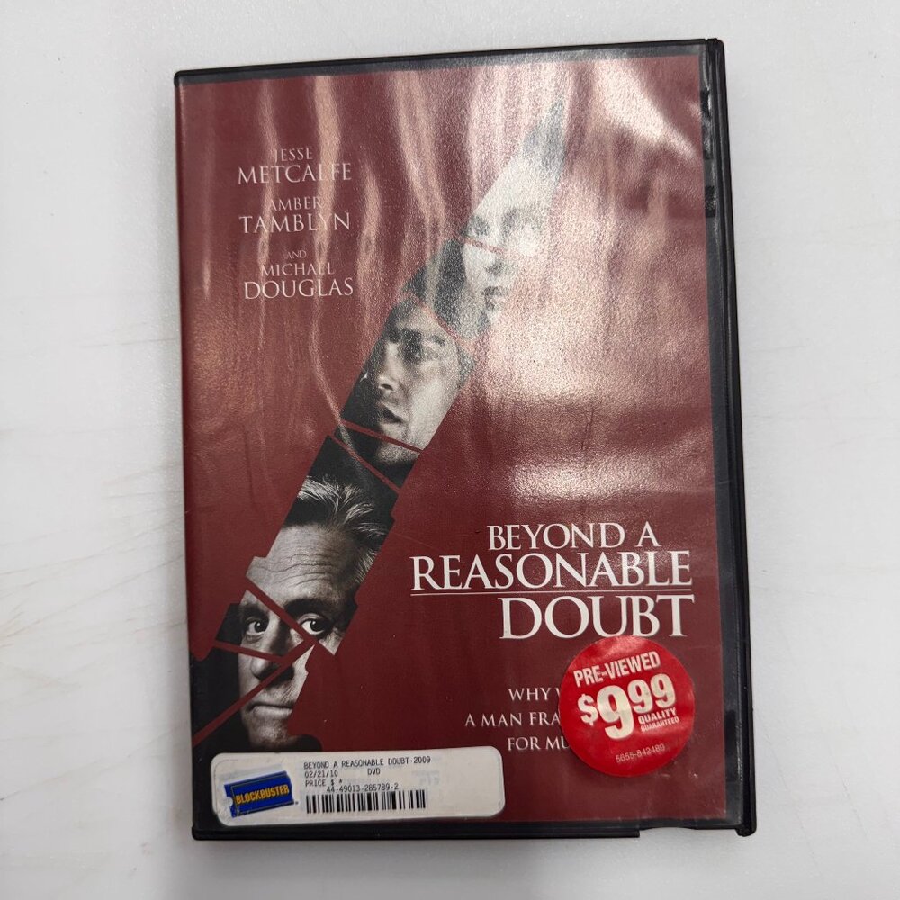 Beyond a Reasonable Doubt (DVD) Disc Tested, Working